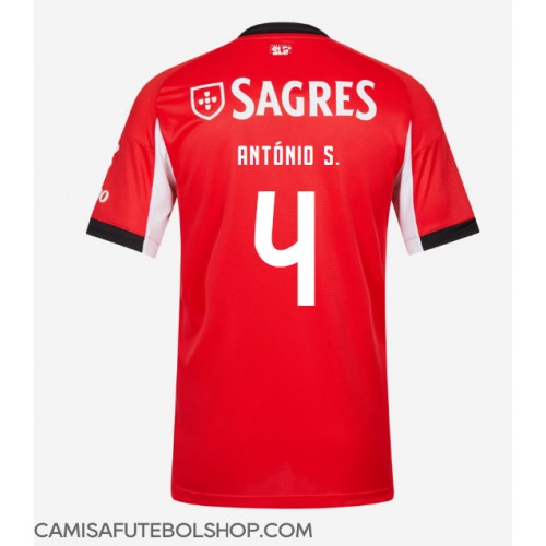 Camisa de time de futebol Benfica Antonio Silva #4 Replicas 1º Equipamento 2025-26 Manga Curta